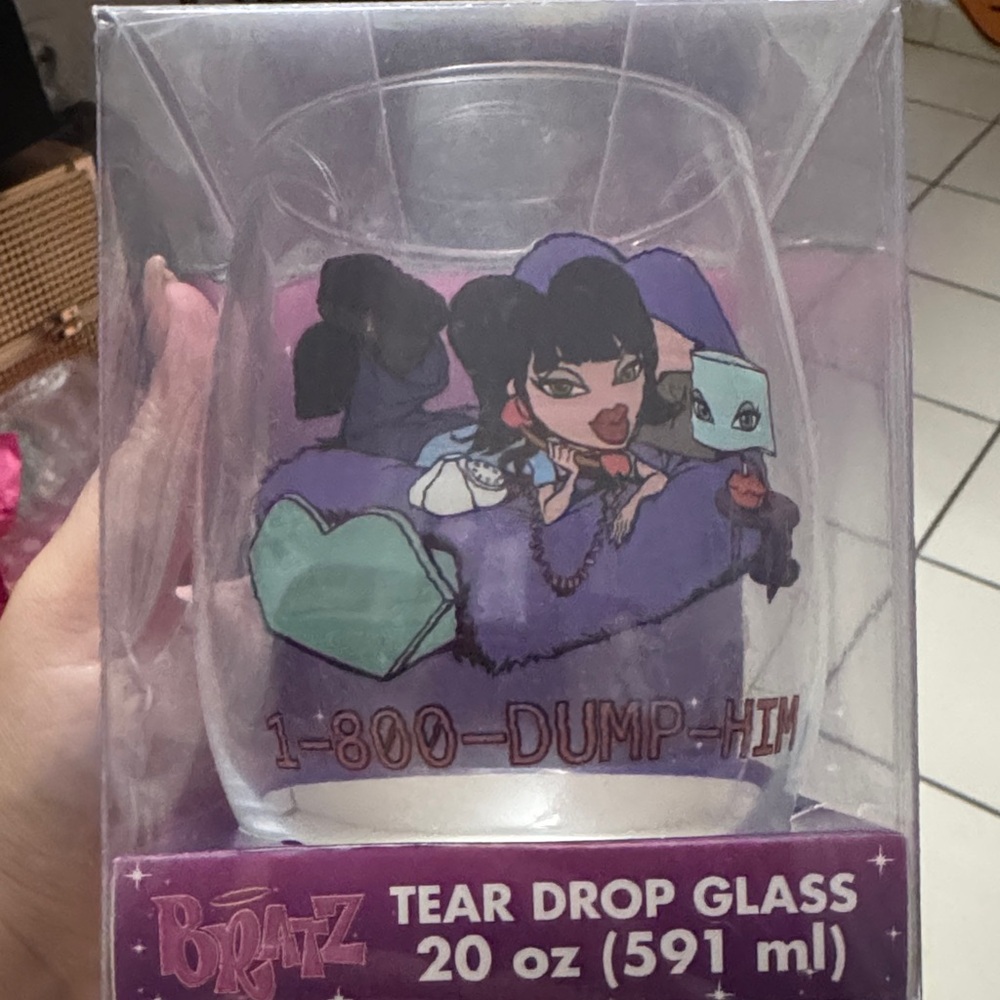 Bratz Tear Drop Glass with Cartoon Design